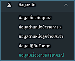 รูปภาพที่ 2 – 25 แถบเมนูย่อย “ข้อมูลเครื่องราชอิสริยาภรณ์”