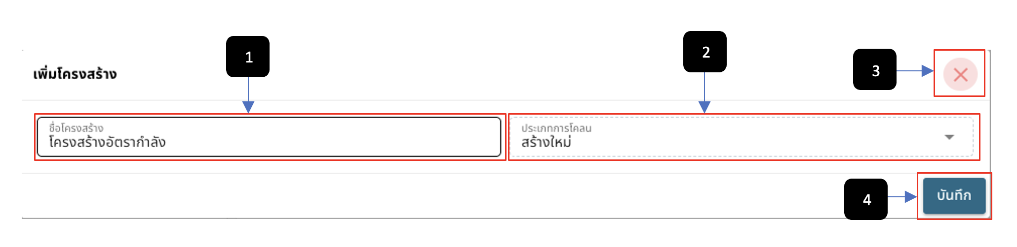 รูปภาพที่ 4 – 24 การสร้างใหม่