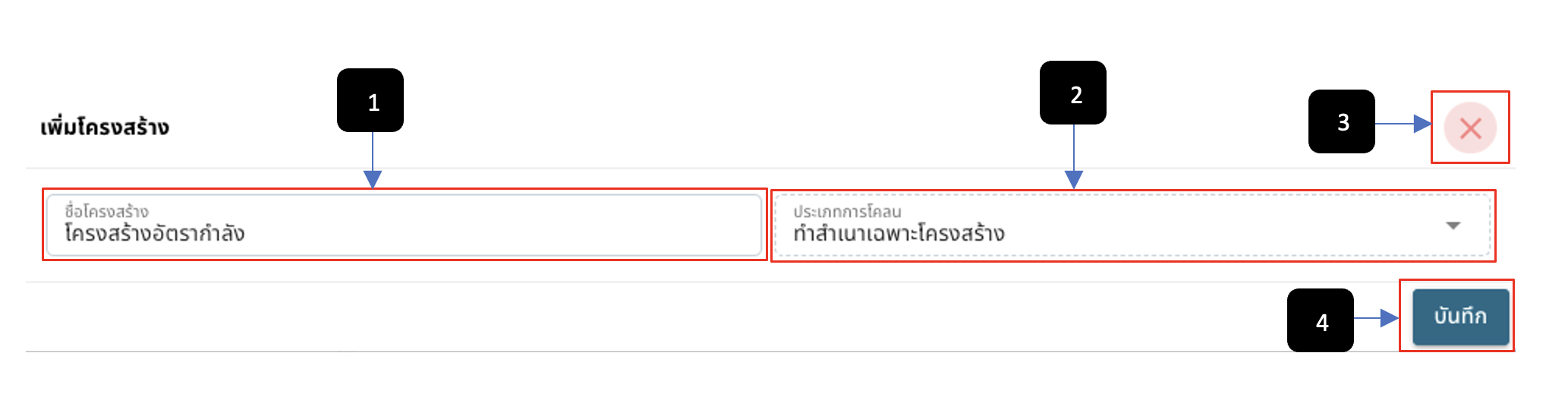 รูปภาพที่ 4 – 25 การทำสำเนาเฉพาะโครงสร้าง