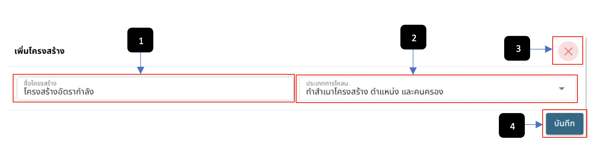 รูปภาพที่ 4 – 27 การทำสำเนาโครงสร้างและตำแหน่ง